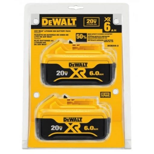 Dewalt DCB206-2 20V MAX Premium XR 6 Ah Lithium-Ion Slide Battery (2-Pack) 7 Dewalt DCB206-2 20V MAX Premium XR 6 Ah Lithium-Ion Slide Battery (2-Pack) -Dewalt Sales Shop dewndcb2062